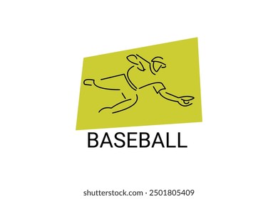 Baseball player vector line icon. batter and ball logo, equipment sign. sport pictogram illustration