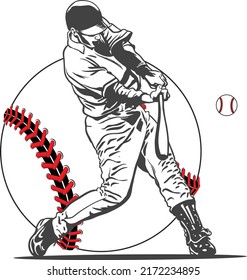 Baseball player vector on white background