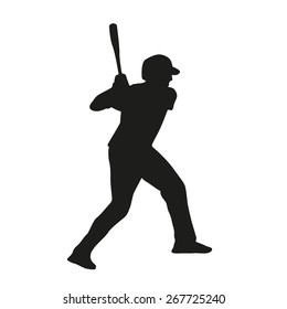 Baseball player vector silhouette