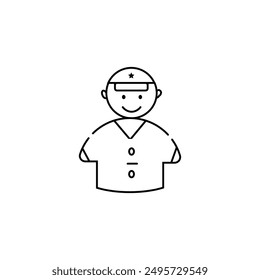 baseball player vector type icon