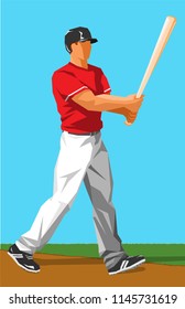 baseball player walking to the plate with a bat