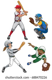 baseball players set