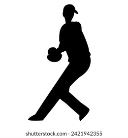 Baseball Players set flat illustrations