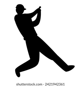 Baseball Players set flat illustrations