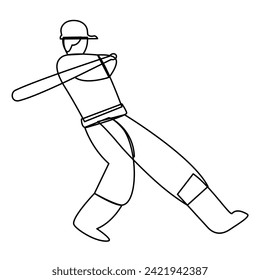 Baseball Players set flat illustrations