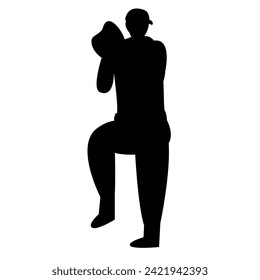Baseball Players set flat illustrations