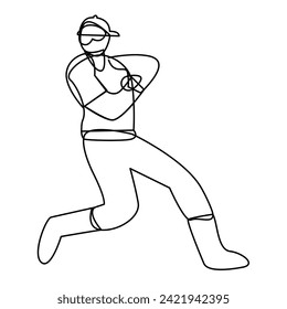 Baseball Players set flat illustrations