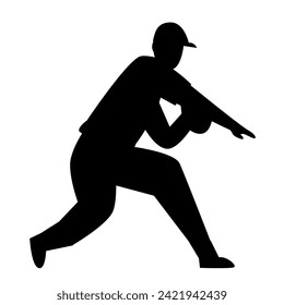 Jugadores de béisbol preparan ilustraciones planas