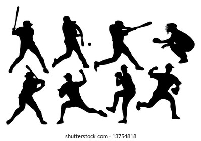 Baseball Players (Silhouettes)