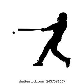 baseball players silhouettes of sports people vector