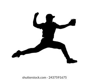 baseball players silhouettes of sports people vector
