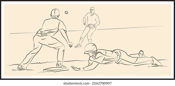 Baloncestistas dibujando. Ilustración vectorial.