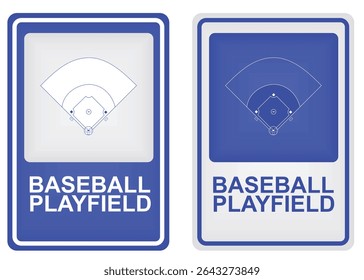 Sinal de campo de jogo de beisebol. ilustração vetorial