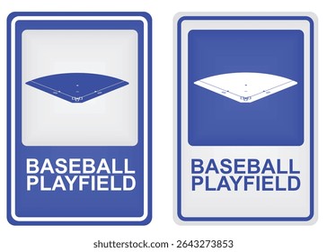 Baseball playfield sign. vector illustration