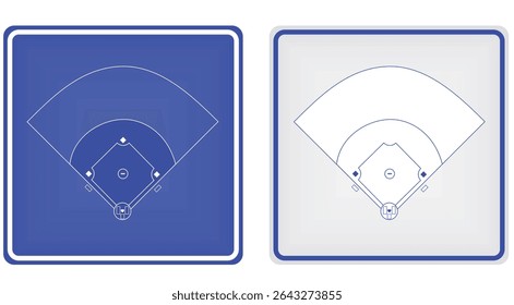 Baseball playfield sign. vector illustration