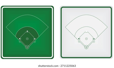 Baseball playfield sign. vector illustration	