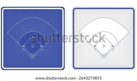 Baseball playfield sign. vector illustration