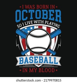 baseball playing graphic T-shirt design American game playing T-shirt design