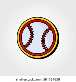 Baseball in pop art style