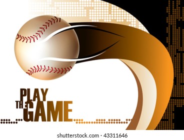 Baseball poster background. Vector illustration.