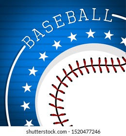 Baseball poster with a baseball ball - Vector