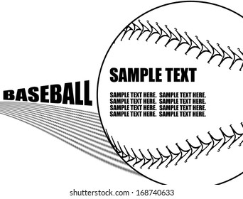 Baseball poster design with space for your text, vector illustration