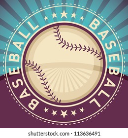 Baseball poster. Vector illustration.