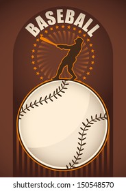 Baseball poster. Vector illustration.