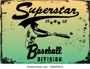 BASEBALL PRINT T-SHIRT VECTOR