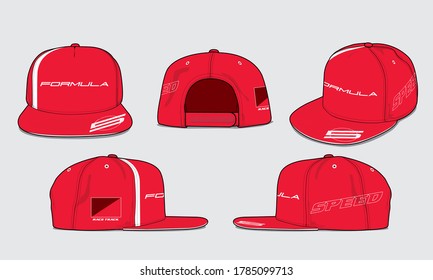 baseball racing cap vector template sports apparel