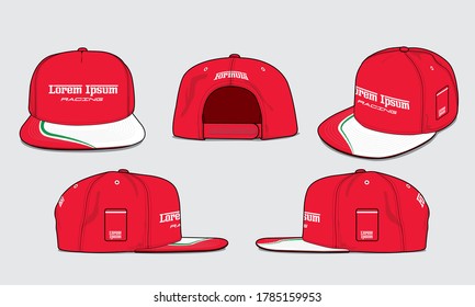 baseball racing cap vector template sports apparel