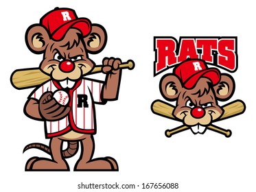 Baseball Rats Mascot