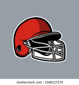 baseball red helmet logo icon vector asset