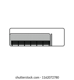 Baseball reserve bench icon. Thin line design. Vector illustration.