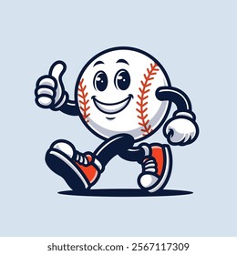 Baseball Retro Vintage Mascot Character