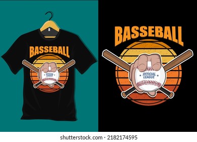 Baseball Retro Vintage T Shirt Design