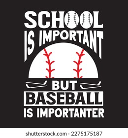 baseball school T shirt design graphic template