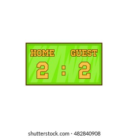 Baseball score board icon in cartoon style isolated on white background vector illustration