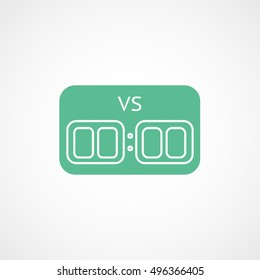 Baseball Score Green Flat Icon On White Background