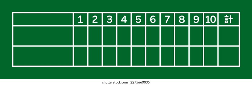 Baseball scoreboard isolated vector illustration.