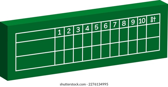 Baseball scoreboard isolated vector illustration.