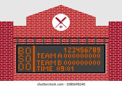 Baseball scoreboard vector illustration