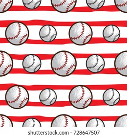 baseball seamless pattern
