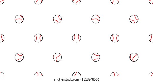 baseball Seamless pattern tennis ball vector tile background wallpaper isolated white