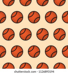 baseball seamless pattern, vector template