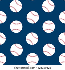 Baseball seamless pattern.Flat vector seamless.Seamless pattern background. Objects silhouettes. Seamless background with baseball . American sport Championship
