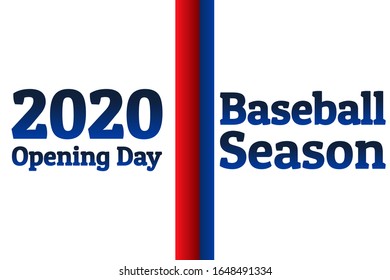 Baseball season opening day holiday concept. Template for background, banner, card, poster with text inscription. Vector EPS10 illustration