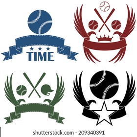 Baseball set. Logo