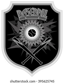Baseball.
A set of sports equipment for the games, flat graphic icons.
