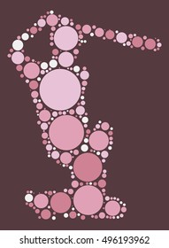 baseball shape vector design by color point
